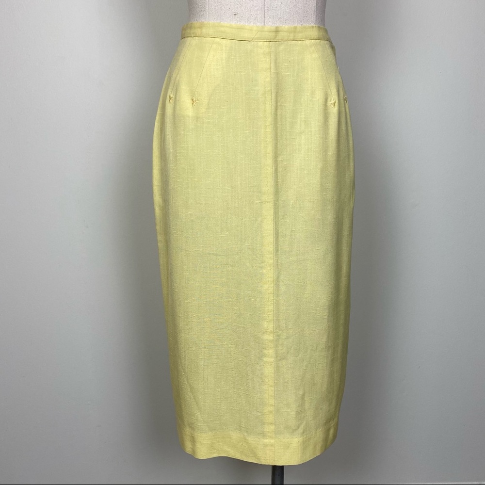 Vintage Bobbie Brooks Yellow Pencil Skirt